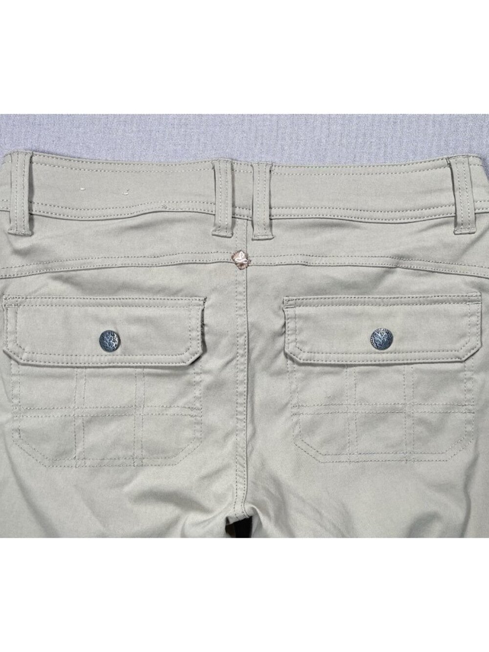 Prana Halle Outdoor Hiking Zion Stretch Roll Up Khaki Pants - Women Size 4 X 32 - Picture 12 of 16